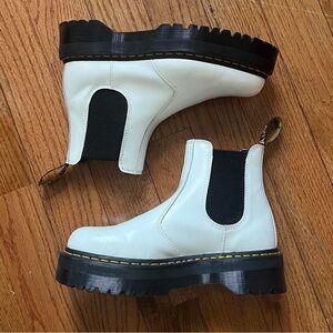 White Doc Martens 2976 Quad Platform